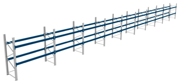 BITO Palettenregal P2 2505x1100x28400 Komplettregal, 2E 1000 RAL5010 U, 55890
