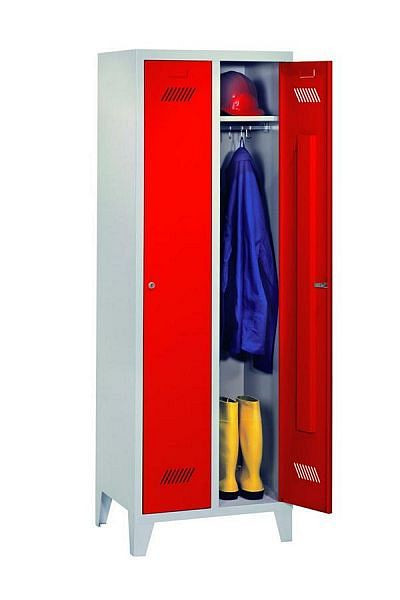 Pavoy Kleiderschrank mit Füßen 1850/500/600, 2 Abteile, Zylinderschloss, 60201-213-031-716905