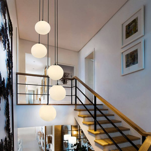 HOME DELUXE Hängeleuchte aus Glas SUNA, 5-flammig, 61088