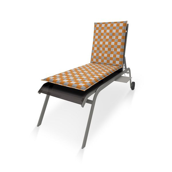 doppler Rollliege LIVING ca. 195x60x6 cm, orange, grau Karo, 5142154902