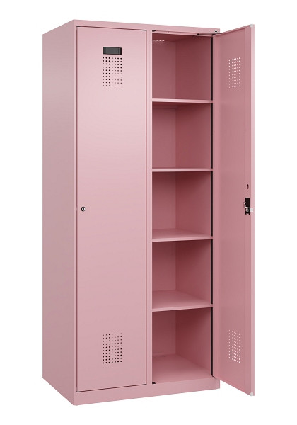 C+P Wäsche-Spind Evolo PLUS, 2 Abteile, 1850x800x500mm, 3015/3015, Verschluss Zylinderschloss, Ablageböden 8, 049000-22B S10051