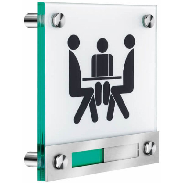 Stein HGS Cristallo Schild mit Frei-Besetzt-Anzeige, 130 x 130 mm, 60031.0001