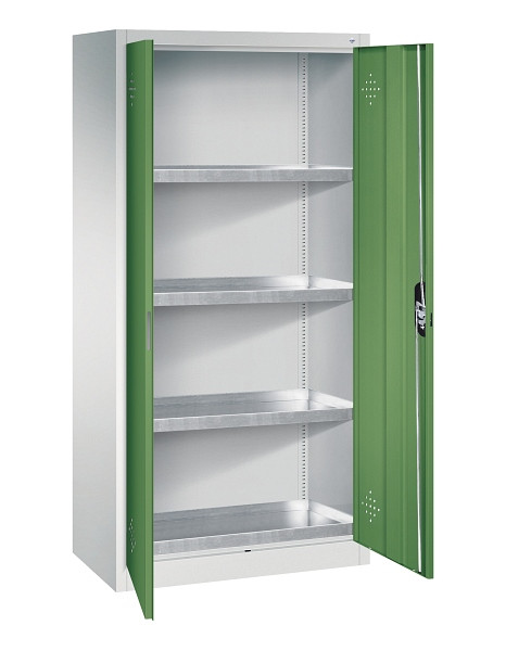 C+P Umweltschrank Acurado, H1950xB930xT500mm, 7035/6011, Zahlenschloss, 8921-315 S10439