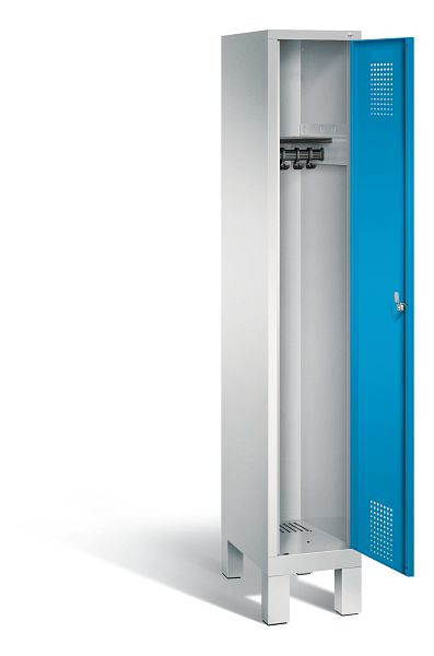 C+P Garderobenschrank Evolo, H1850xB320xT500mm, Farbe: Lichtgrau / Lichtblau, 48010-10 S10027