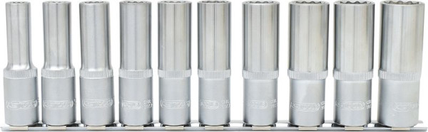 KS Tools 1/2" 12-kant-Stecknuss-Satz, lang, 10-teilig, 917.1750