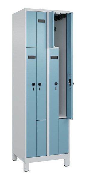 C+P Z-Spind Evolo PLUS, Füße, 4 Fächer, 1950x600x500mm, 7035/0010, Drehriegel, 049013-204 S10004