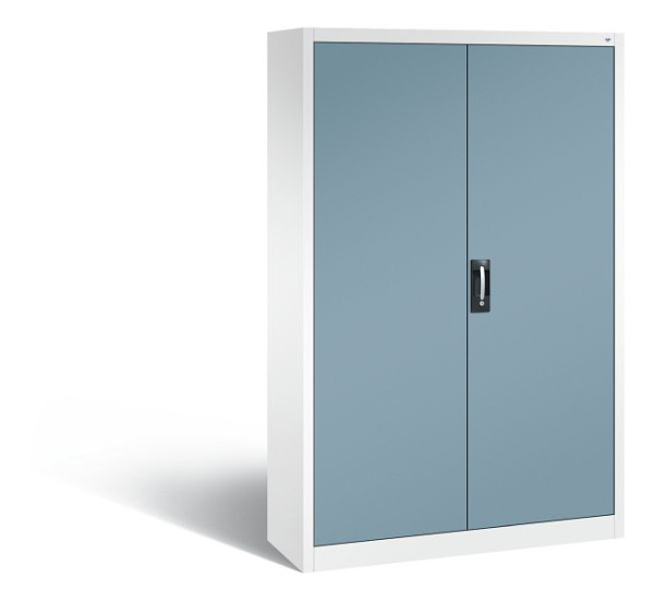 C+P Büro-Drehtürenschrank Acurado, H1950xB1200xT400 mm, Weiß/Horizontblau, 9460-000 S11005