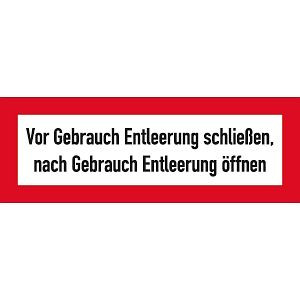 Moedel Anweisung für Wandhydrant, Folie, 210x74 mm, 57540