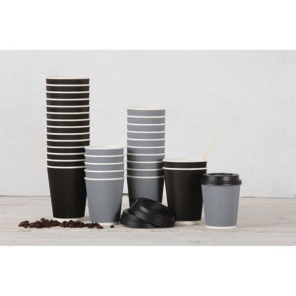 Fiesta Deckel für 225ml-Heißgetränkebecher schwarz, VE: 1000 Stück, CW716