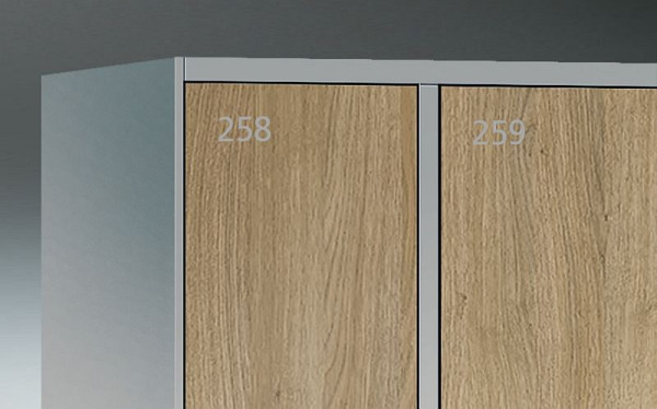 C+P selbstklebende Nummerierung, 3-stellig, Farbe: Weißaluminium, 4400-74965