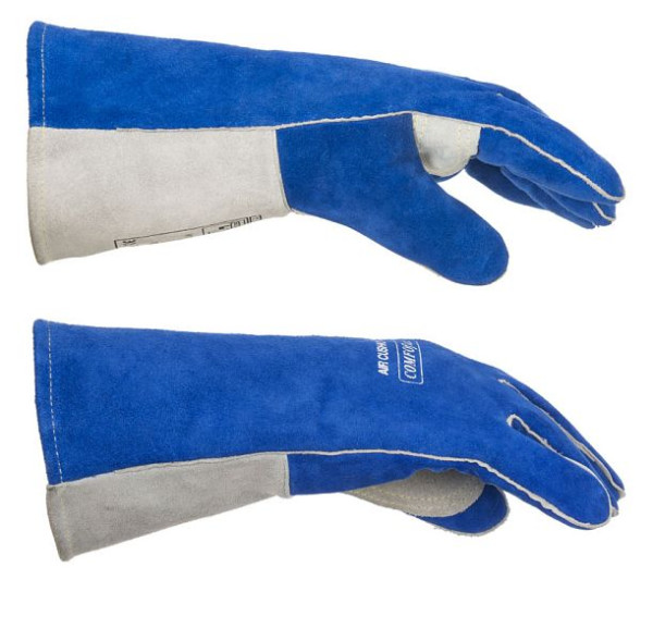 ELMAG 5-Finger-Schweißerhandschuhe WELDAS 10-2087 L, MIG/MAG/MMA aus Spalt-Rindsleder, Länge: 35 cm, Größe 9 (1 Paar), 59106