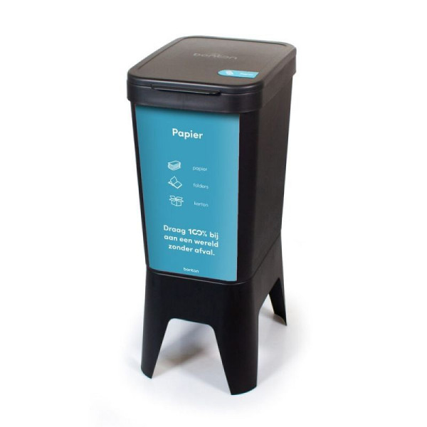 STEIN HGS Circubin Papier mit Deckel, anthrazit, recyceltes Kunststoff, 83838.0001