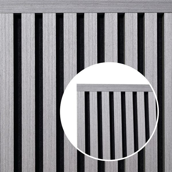 HOME DELUXE Abschlussleiste für Akustikpaneel ENDO Grey Oak - 80 cm, VE: 2 Stück, 73443