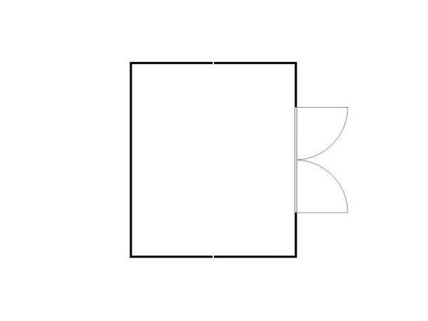 FLADAFI Materialcontainer-Kombination, IC Pro 1540, isoliert, Holzfußboden, Doppelflügeltür (symmetrisch) auf der 5 m Seite, F2222500301
