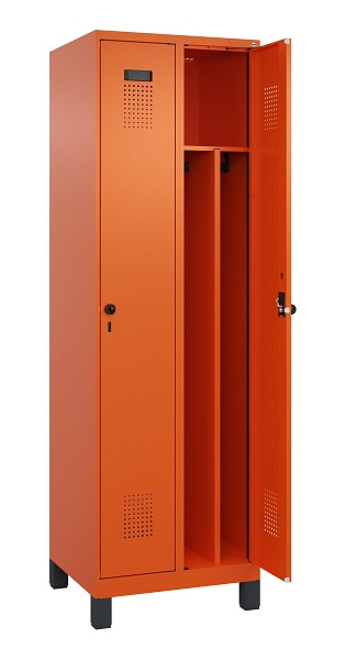 C+P Spind Evolo PLUS, mit Füßen, 2 Abteile, 1950x600x500mm, 2004/2004, Verschluss Drehriegel, 049010-20F S10023