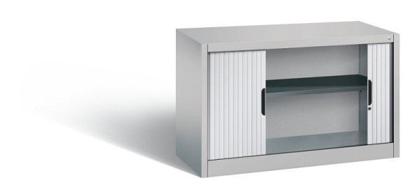 C+P Rollladenschrank Omnispace, H720xB1200xT420mm, Farbe: Weißaluminium, Griffmulde, 1 OH, 3253-00 S10078