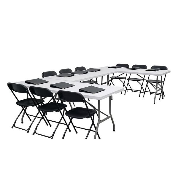 Bolero Rechteckiger Mittelklapptisch 6ft Weiß, LL001