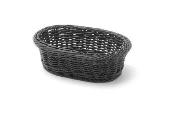 Hendi Brotkorb, oval, LxBxH: 190x120x60 mm, Schwarz, 426777