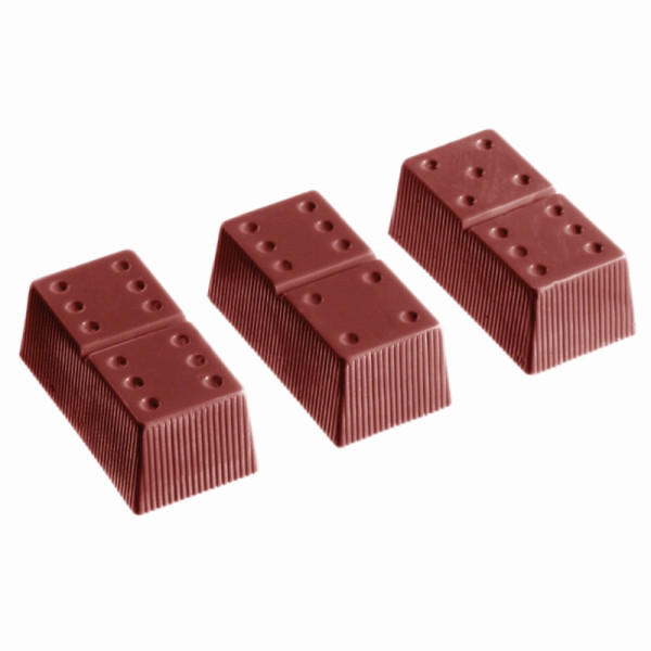 Schneider Schokoladen Form - Domino, 275 x 135 x 24 mm / 41 x 21 x 15 mm, 14 gr, 3 x 8 Stück, 421330
