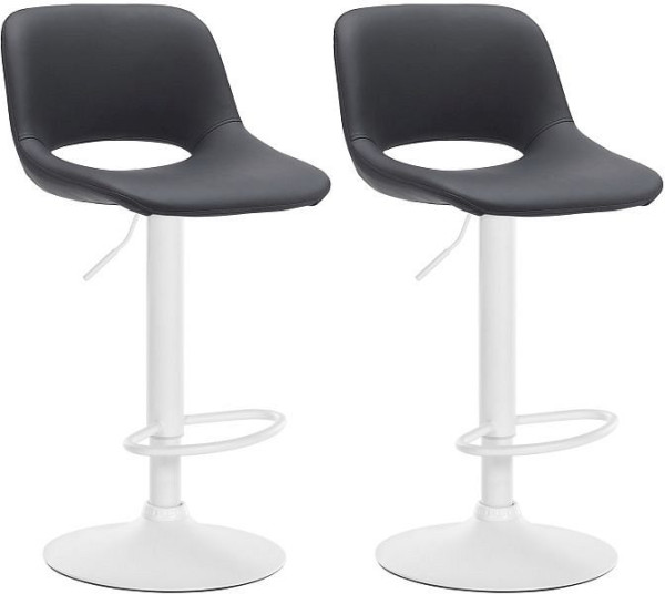 CLP Barhocker Camden Kunstleder weiß, schwarz, VE: 2 Stück, 325131