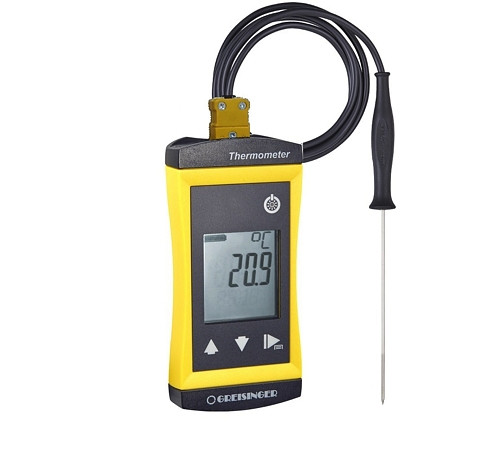 Greisinger Thermoelement Sekunden-Thermometer G 1200-Einstichfühler 1,5mm-SET mit Koffer, 482726