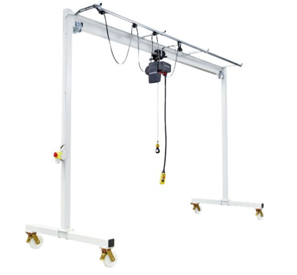 Vetter 1600kg, 5,0m, Fahrbarer Portalkran PA + Elektrokettenzug mit Handschiebefahrwerk, PA16-5,0-SiXX8AF-HF