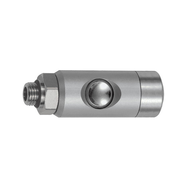 Riegler Druckknopf-Sicherheitskupplung NW 5,5, drehbar, Alu, G 1/4 AG, 134054