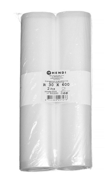 Hendi Vakuumversiegelungsbeutel, geprägte Rolle 300x6000 mm, VE: 2 Stück, 297476
