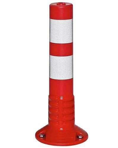 DENIOS Leitzylinder ComeBack, selbstaufrichtend, mit 2 weißen Streifen, Höhe 460 mm, 240902