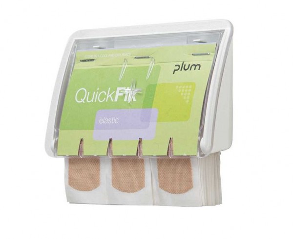 Plum QuickFix UNO Pflasterspender Transparent inkl. 1 x 45 elastischen Pflastern, 5531