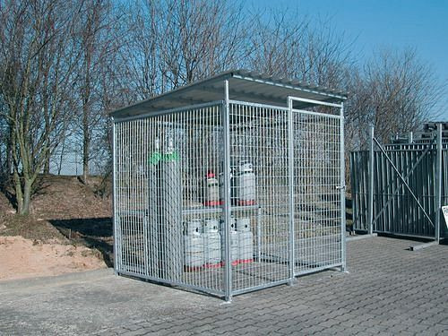 DENIOS Gasflaschenlagerbox 20/20 für 36 Flaschen, 157504