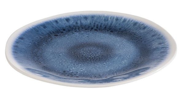 APS Teller -BLUE OCEAN-, Ø 26,5 cm, Höhe: 2 cm, Melamin, innen: Dekor, blau, außen: weiß, 84675