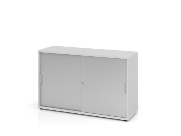 Hammerbacher Schiebetürschrank 1752S BS, 2 OH, Korpus: Grau / Front: Silber, 120 x 40 x 74,8 cm (BxTxH), V1752S/5/S/BS