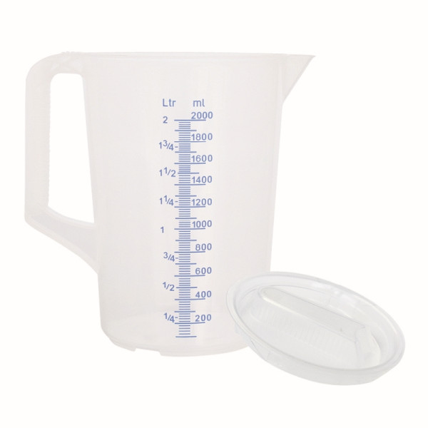 Schneider Messbecher-Set, 2 Liter + Deckel, geschlossener Griff, 200409
