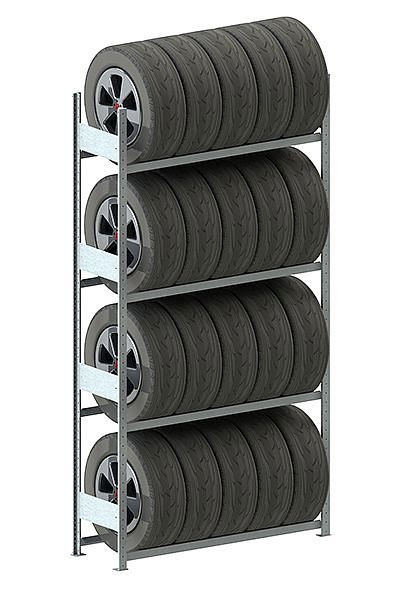 Meta S3 CLIP Reifenregal GR 2500x1300x400 mm, verzinkt, 20097898