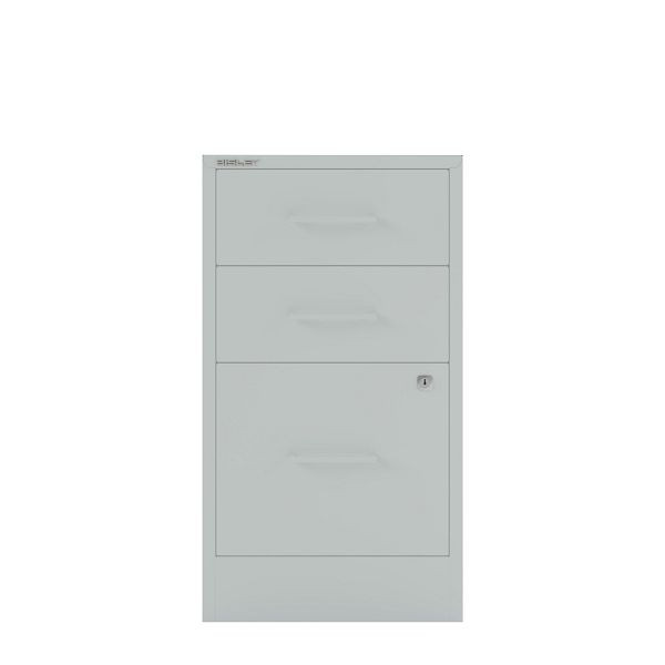 Bisley Home Filer, 2 Universal-, 1 HR-Schublade, Stahlgriff, 145 lichtgrau antibakteriell, PFA3SH145