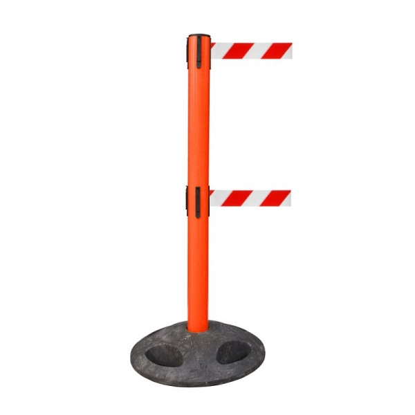 Stein HGS Personenleitsystem 'P-Line Double Utility' aus Kunststoff, doppeltes Gurtband, rot/weiß, 2 x 4 m, rot, 65856.0001