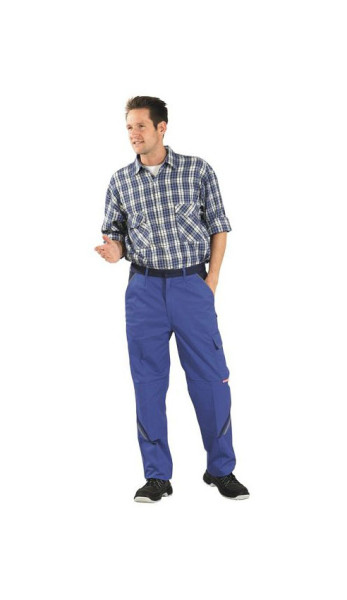 Planam Highline Bundhose, kornblumenblau/marine/zink, Größe 64, 2320064
