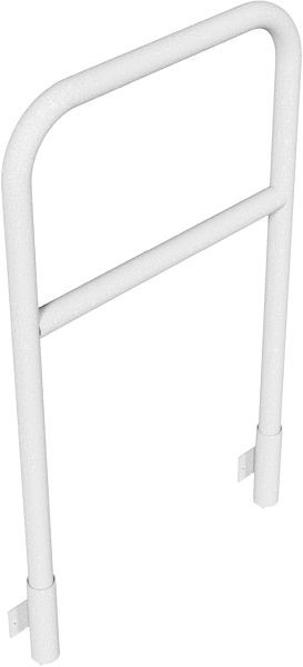 Schake Rohrbügel aus Stahlrohr Ø 48 x 2,5 mm mit Querholm für Wandmontage, Gesamtbreite: 700 mm, Gesamthöhe: 1200 mm, feuerverzinkt, 448_21W