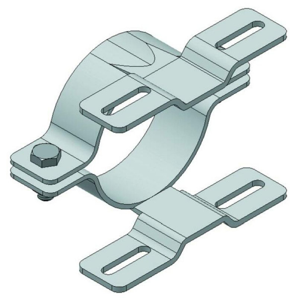 Stein HGS Doppel-Rohrschellen für Flach-VZ, 70mm/Ø 60mm, r-d107