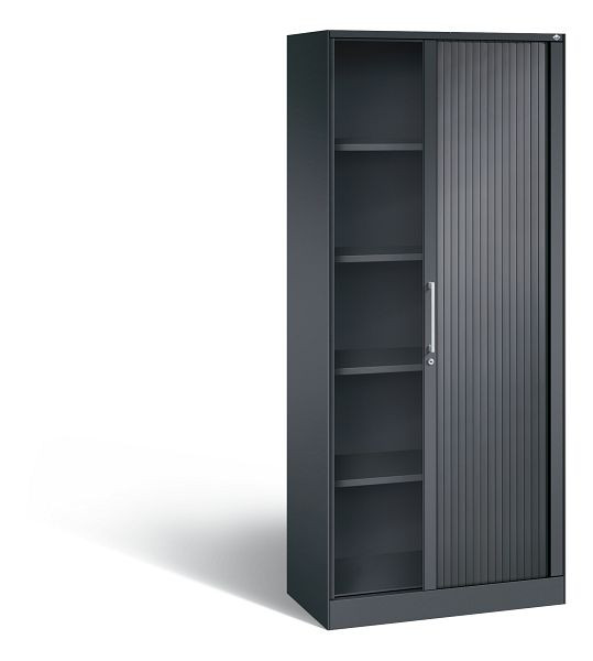 C+P Rollladenschrank Asisto, H1980xB800xT435mm, Farbe: Schwarzgrau, Bügelgriff, 5 OH, 143003-000 S10019