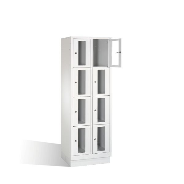 C+P Schließfachschrank Classic, H1800xB610xT500mm, Farbe: Lichtgrau, 8020A204 S10000