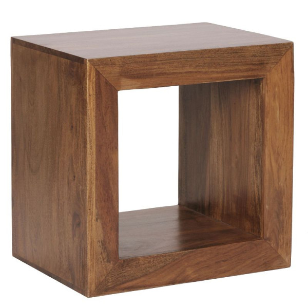 Wohnling Standregal MUMBAI Massivholz Sheesham 44cm hoch, Design Holzregal Naturprodukt, WL1.206