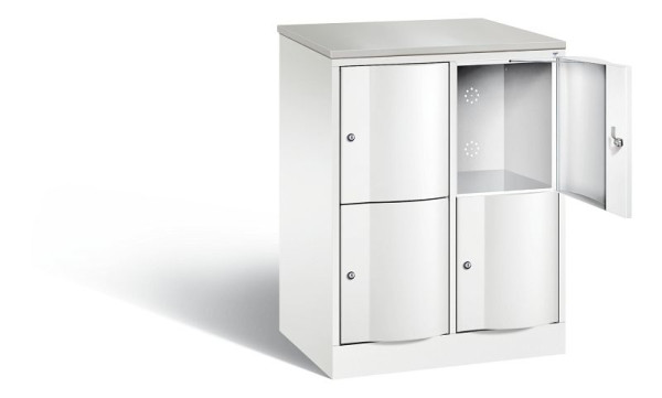 C+P Schließfachschrank Resisto, H1077xB772xT540mm, Farbe: Verkehrsweiß, 8472-272 S10118