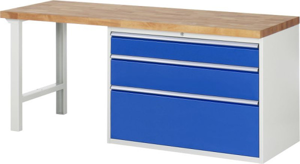 RAU Werkbank Serie 7000 - Modell 7708, B2000 x T700 x H890 mm, Systemunterbau B2000 x T650 x H850 mm, 03-7708A1-207B4M.11
