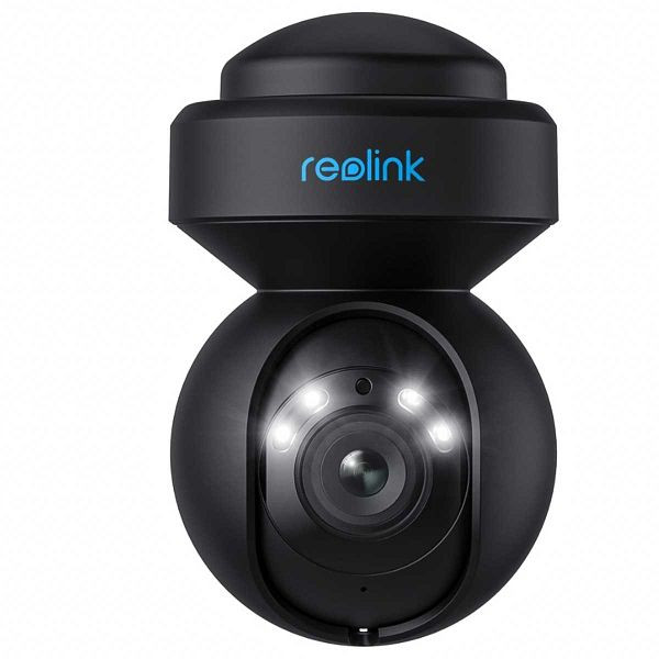 REOLINK E Series E540 5 MP WLAN PTZ Überwachungskamera (schwarz) mit Personen- und Fahrzeugerkennung, integriertem Scheinwerfer und Sirene, rle54b
