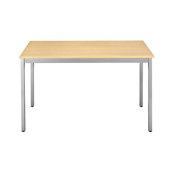 Bisley Mehrzwecktisch, Breite 1400 mm, Tiefe 700 mm, 25mm Tischstärke, 300 aluminium x BC buche, MTC251407BC300