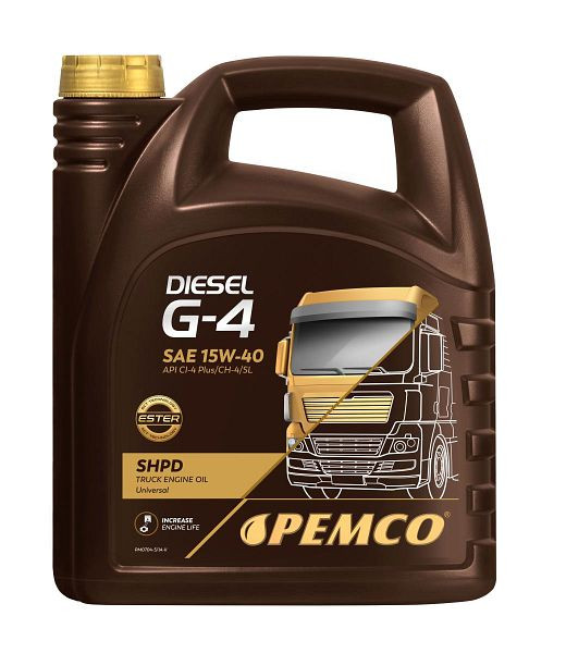 PEMCO Mehrbereichsöl 704 Diesel G-4 SHPD 15W-40, VE: 5 l, PM0704-5