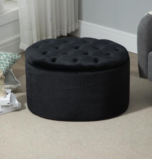 HOMCOM Sitzbank Polsterbank mit Stauraum Schwarz 71 x 52 x 42 cm, 838-176BK