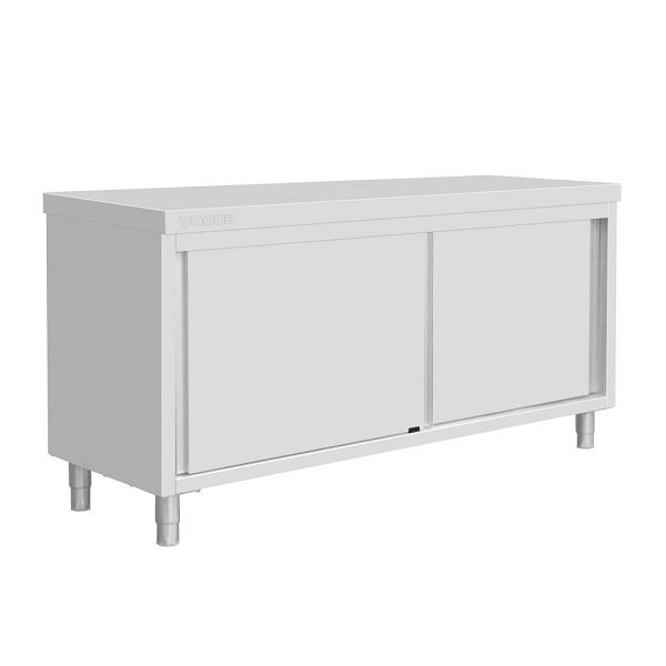 Vogue Standbodenschrank Edelstahl 900x1800x600mm, FU587